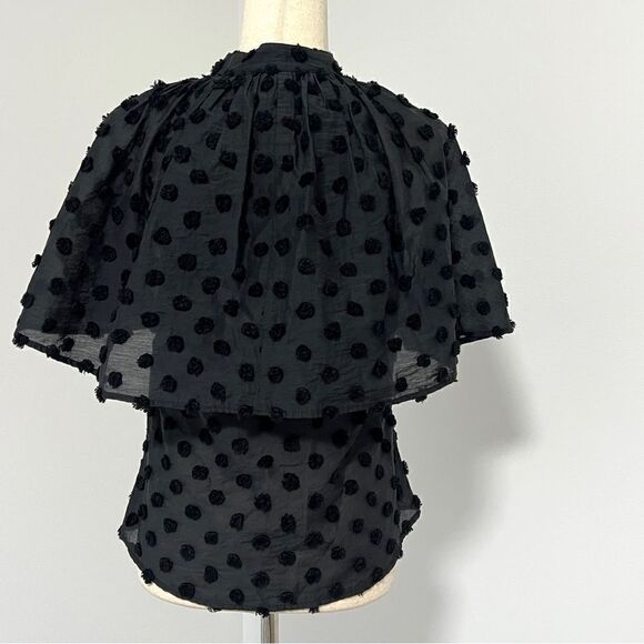 NWOT COREY LYNN CALTER chrisley pom pom top in black Small - Picture 12 of 14